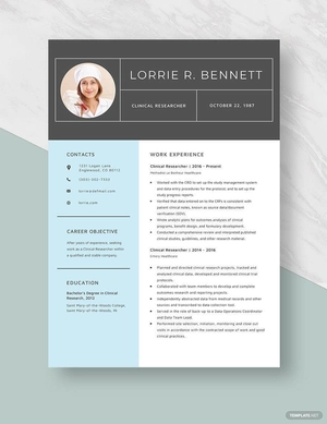 Clinical Researcher Resume