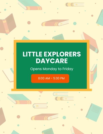 Free Daycare Open Day Flyer Template to Edit Online