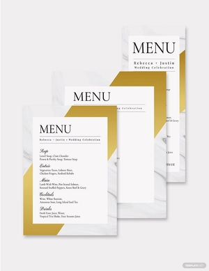 Posh Wedding Menu Template
