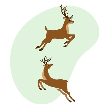 Free Leaping Deer Clipart Template to Edit Online