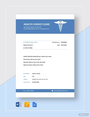 Sample Blank Prescription Template Sample Blank Prescription Template