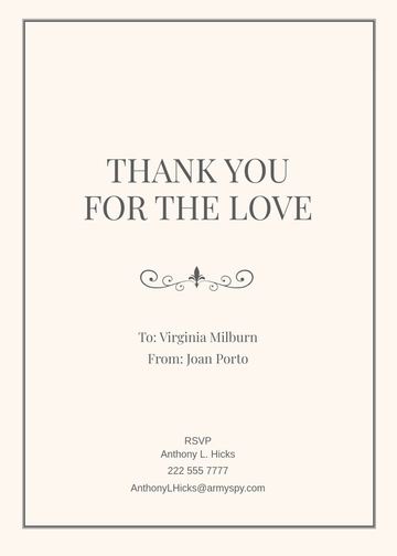 Free Funeral Thank You Note Card Template to Edit Online