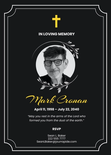 Free Catholic Funeral Memorial Holy Card Template to Edit Online
