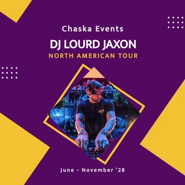 Free Dj Tour Instagram Post Template to Edit Online