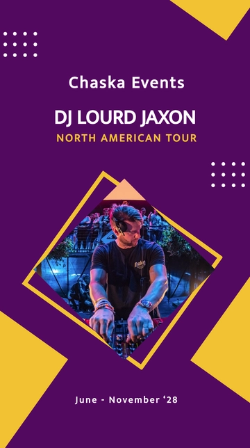 Free Dj Tour Whatsapp Post Template to Edit Online