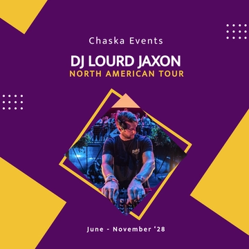 Free Dj Tour Linkedin Post Template to Edit Online