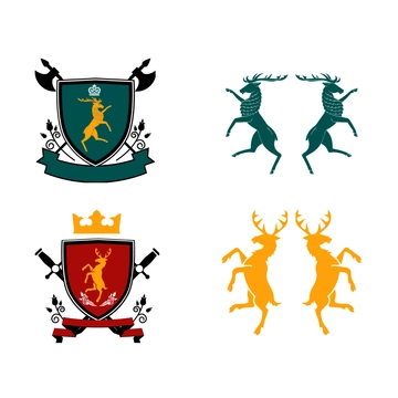 Free Heraldic Deer Clipart Template to Edit Online