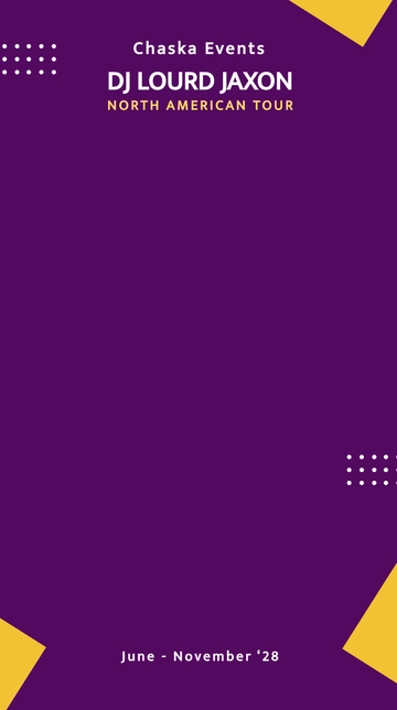 Free Dj Tour Snapchat Geofilter Template to Edit Online