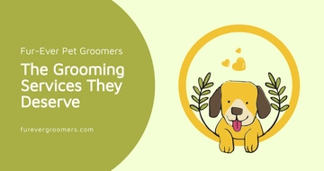 Free Pet Grooming Service Facebook Post Template to Edit Online