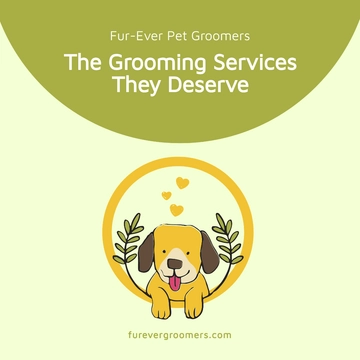 Free Pet Grooming Service Instagram Post Template to Edit Online