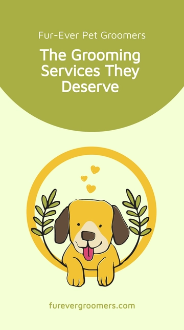 Free Pet Grooming Service Instagram Story Template to Edit Online