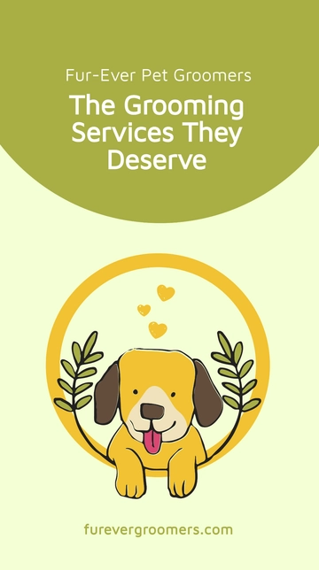 Free Pet Grooming Service Whatsapp Post Template to Edit Online