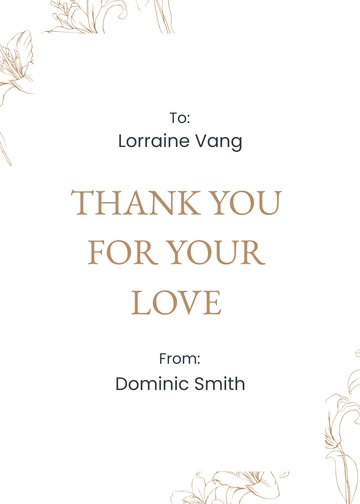 Free Elegant Funeral Thank You Card Template to Edit Online