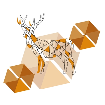 Free Origami Deer Clipart Template to Edit Online