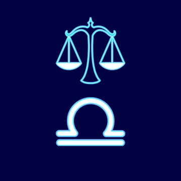 Free Neon Libra Clipart Template to Edit Online