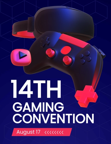 Free Gaming Event Flyer Template to Edit Online
