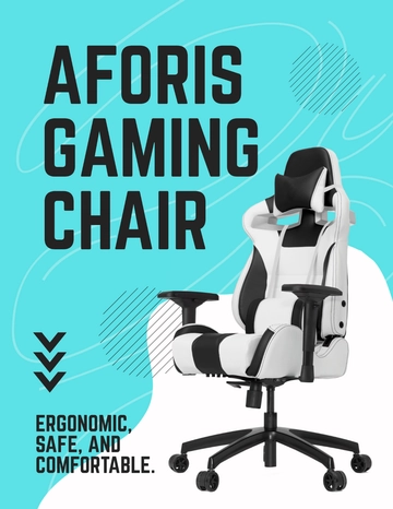 Free Gaming Chair Flyer Template to Edit Online