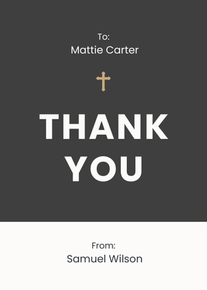 Free Modern Funeral Thank You Card Template to Edit Online