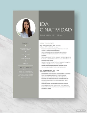 Child Welfare Specialist Resume