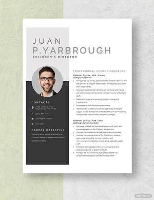 Children's Director Resume