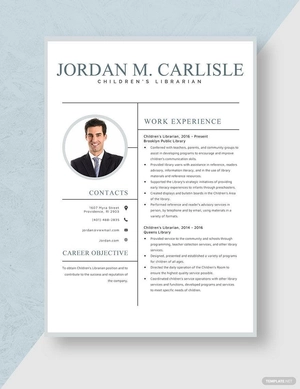 Children's Librarian Resume