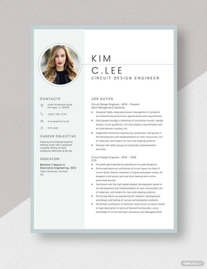 Circuit Design Engineer Resume