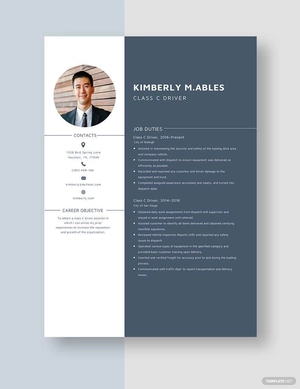 Class C Driver Resume