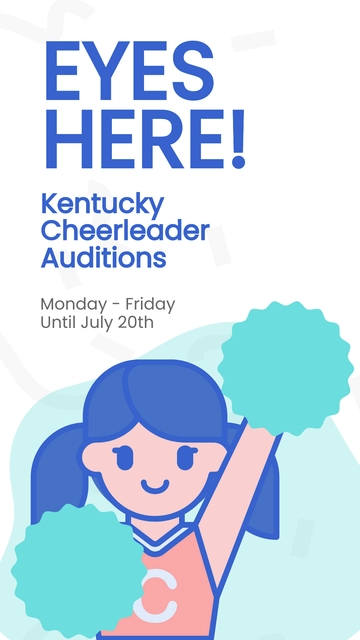 Free Cheerleading Audition Whatsapp Post Template to Edit Online