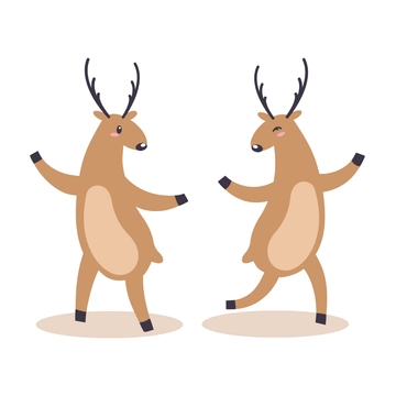 Free Dancing Deer Clipart Template to Edit Online