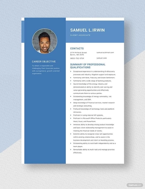 Client Associate Resume