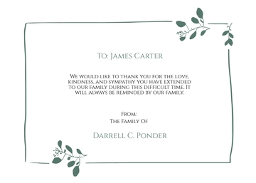 Free Blank Sympathy Funeral Card Template to Edit Online