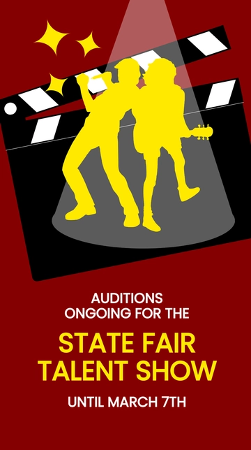 Free Talent Show Audition Whatsapp Post Template to Edit Online