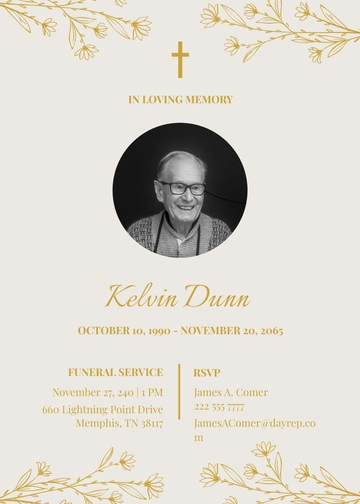 Free Funeral Floral Sympathy Card Template to Edit Online