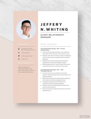 Client Relationship Manager Resume