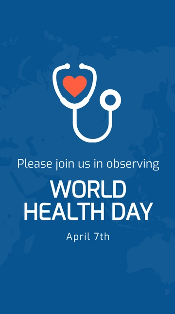 Free World Health Day Instagram Story Template to Edit Online
