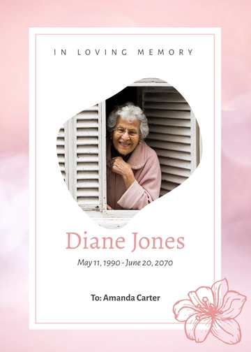 Free Funeral Service Thank You Card Template to Edit Online