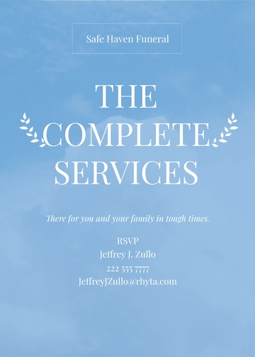 Free Funeral Service Name Card Template to Edit Online