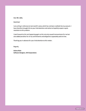 Salary Request Letter