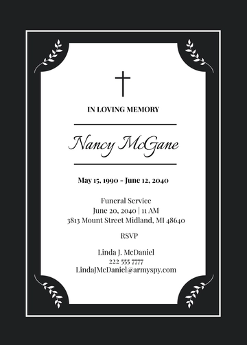 Free Custom Catholic Funeral Card Template to Edit Online