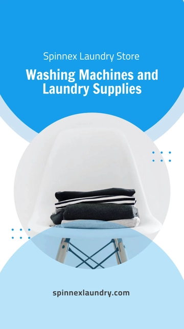 Free Laundry Store Instagram Story Template to Edit Online