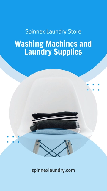 Free Laundry Store Whatsapp Post Template to Edit Online