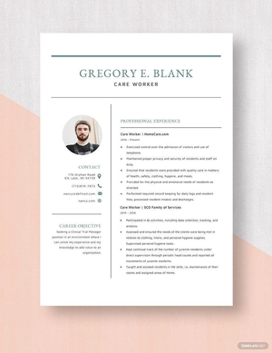 Care Worker Resume