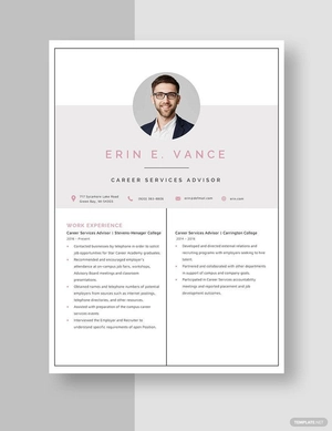 Career Service Advisor Resume