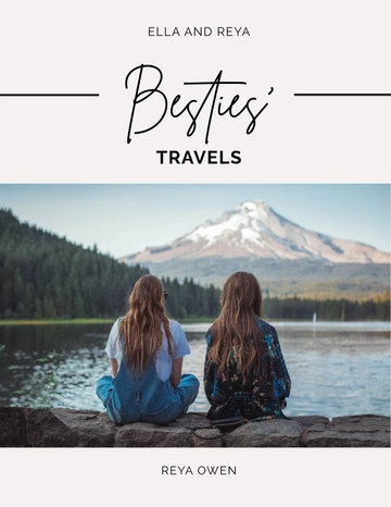 Free Best Friends Travel Photo Book Template to Edit Online