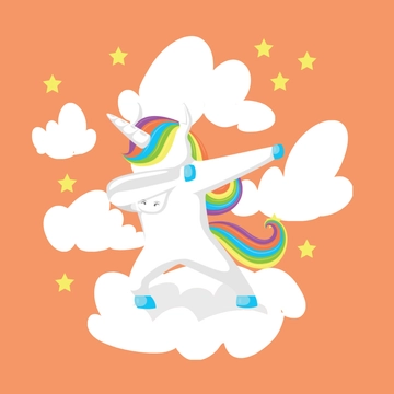 Free Dabbing Unicorn Clipart Template to Edit Online