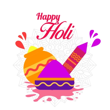 Free Simple Holi Clipart Template to Edit Online