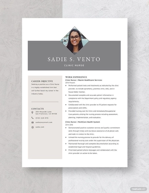 Clinic Nurse Resume