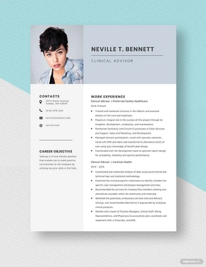 Clinical Advisor Resume