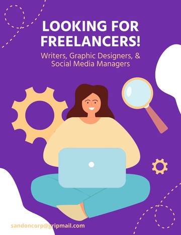 Free Freelancer Project Posting Ad Flyer Template to Edit Online