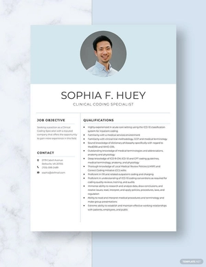 Clinical Coding specialist Resume